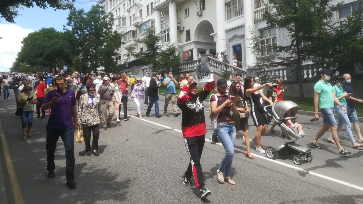 Огромная демонстрация в поддержку Фургала прошла в Хабаровске