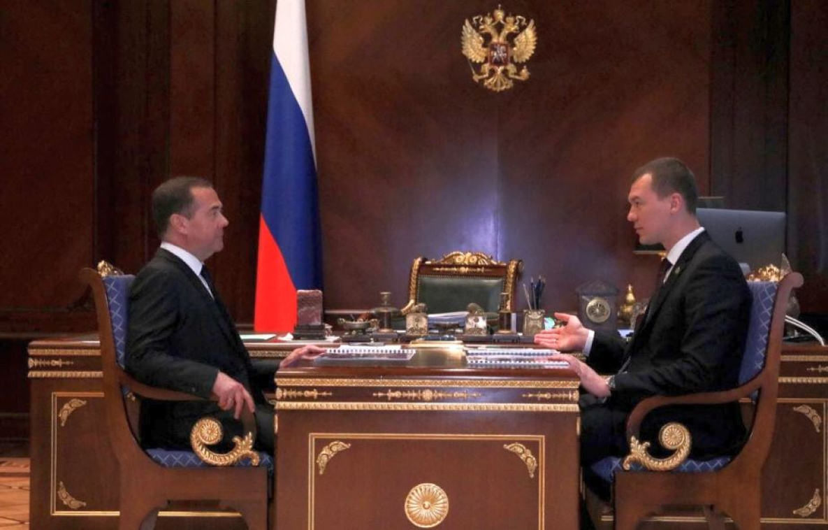Михаил Дегтярев обсудил с Дмитрием Медведевым «оборонку» Хабаровского края