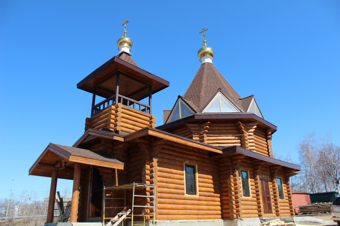 Купол храма-памятника в честь воинов в Хабаровске украсили фресками