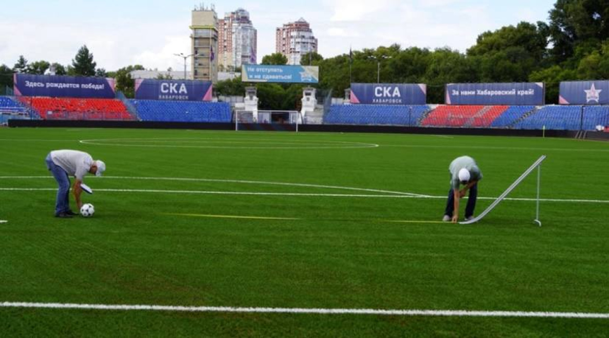Стадион имени Ленина в Хабаровске обновили до уровня Премьер-лиги