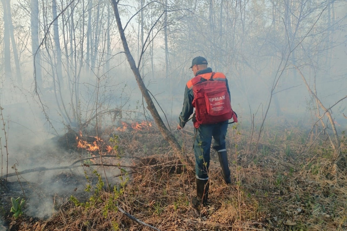 Пожарные в Хабаровском крае за сутки потушили свыше 20 палов травы