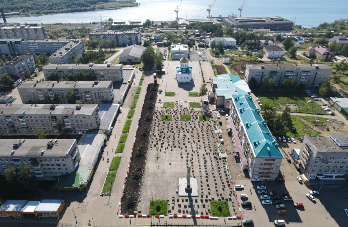 Советская Гавань обновляет площадь Победы на средства федерального гранта