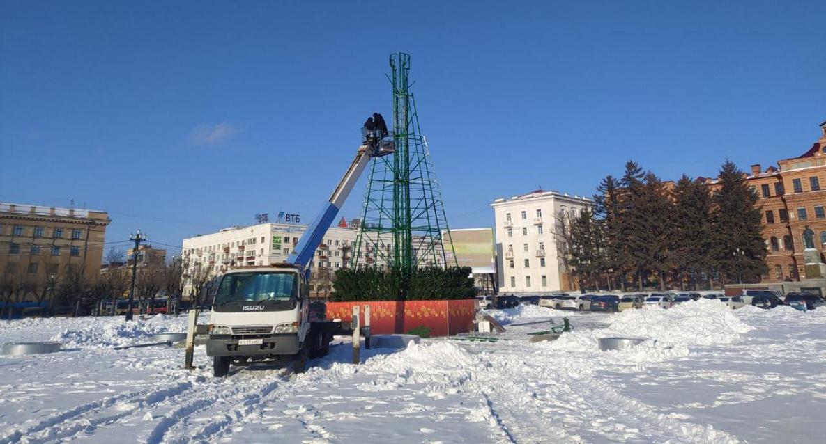 К Новому году в Хабаровске установят новую 20-метровую ёлку
